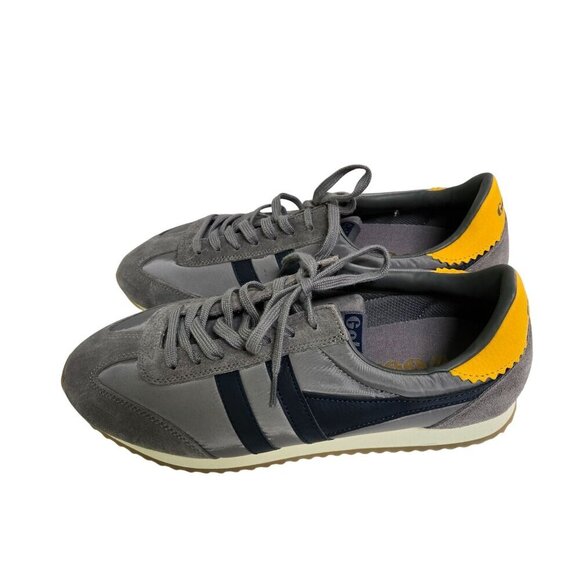 Gola Boston 78 Gray Navy Yellow Suede Leather Textile Sneakers Size 10 main image 6